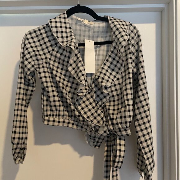 Black and White Plaid Long Sleeve - NWT - Picture 5 of 6